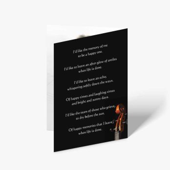 the violinist's prayer greeting card