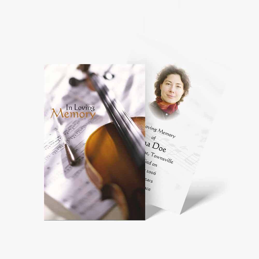 cello memorial card