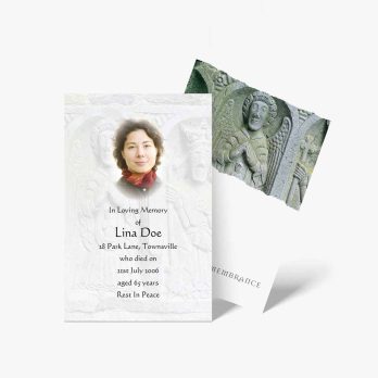 funeral cards with images of angels