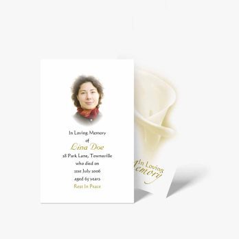 funeral card template - funeral card template