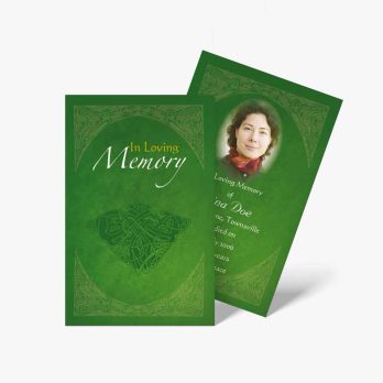 celtic funeral program template