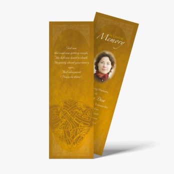 a bookmark with an image of a woman in a gold dress