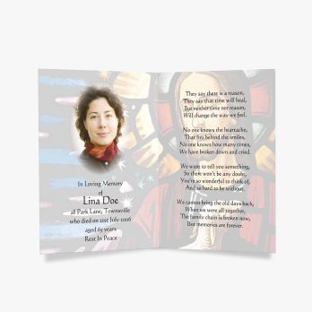 a prayer card for the late lisa davis