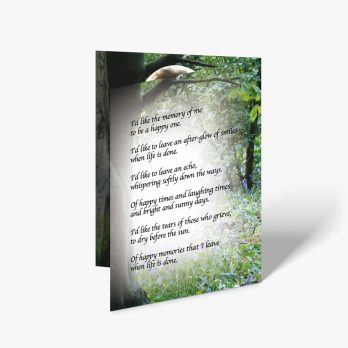 the poem of the tree greeting card