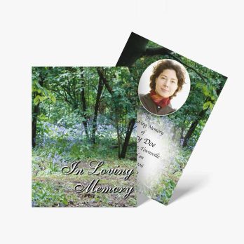 forest memorial card