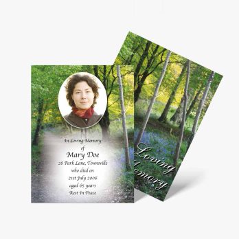 forest memorial cards