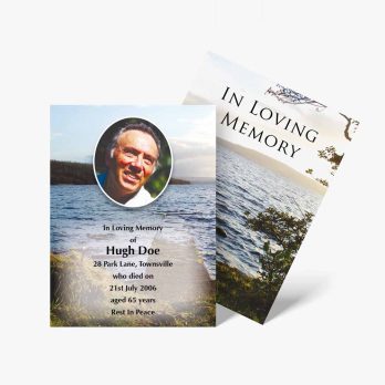 funeral cards with photo