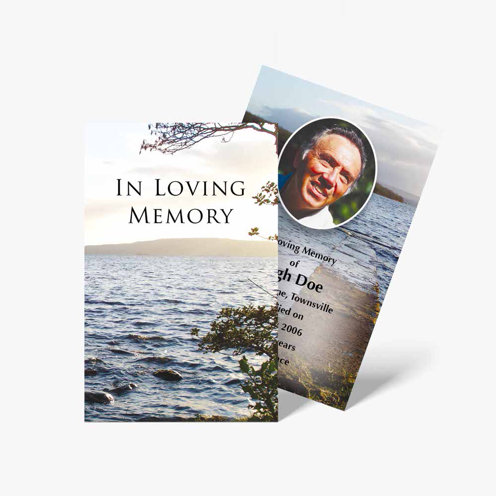in loving memory memorial card template
