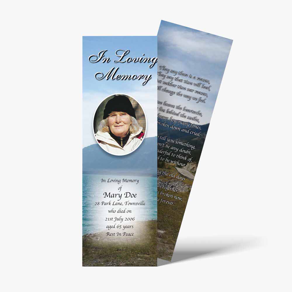 a bookmark with a photo of a woman on it