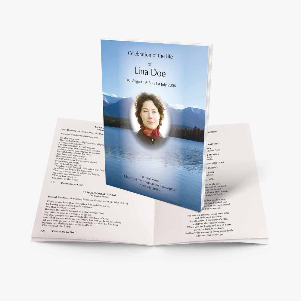 a beautiful memorial booklet template