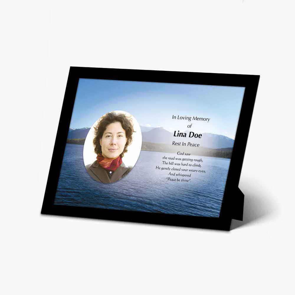 memorial photo frame with photo