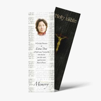 a bookmark with a picture of a woman on it