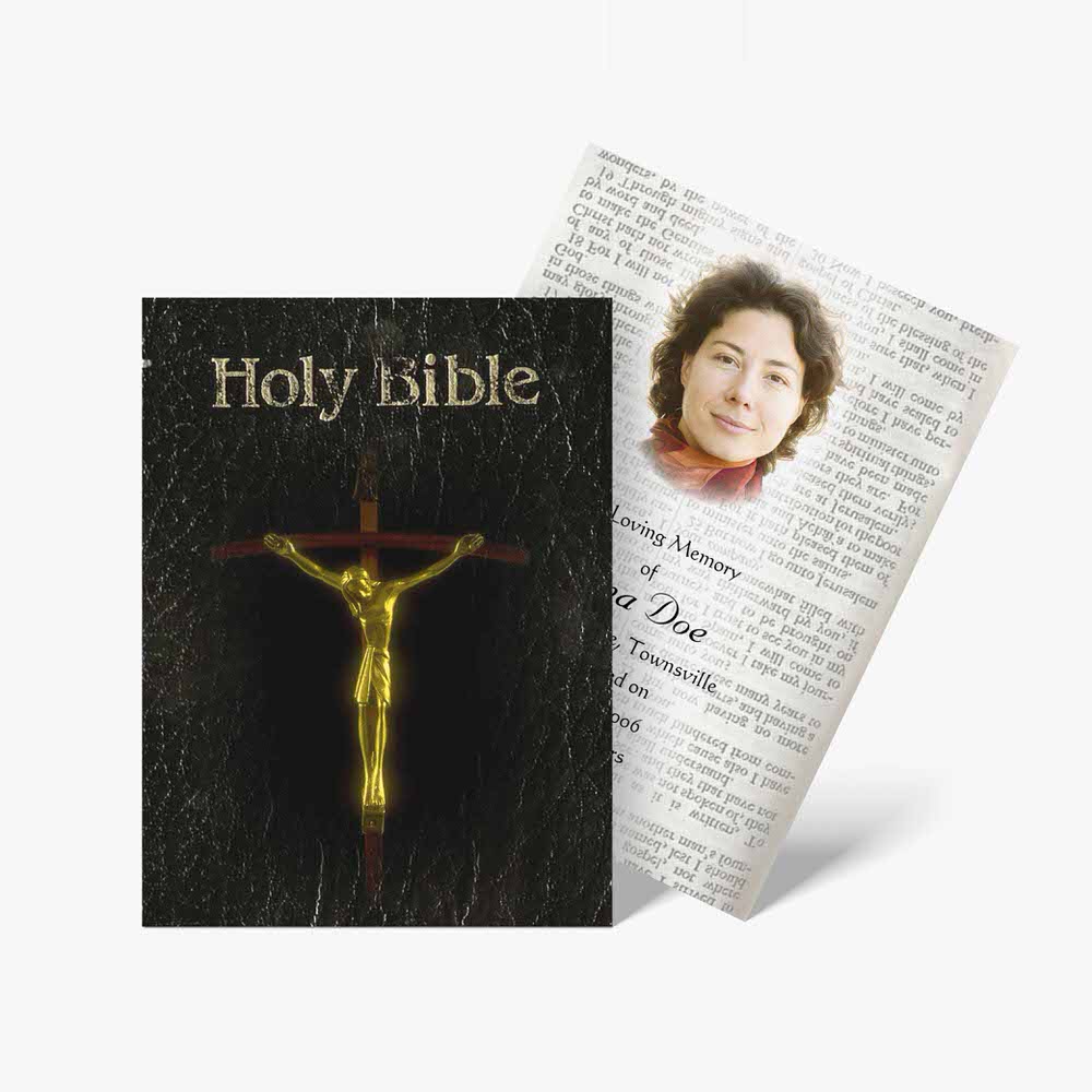 holy bible - gold cross