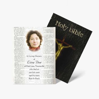 holy bible funeral program