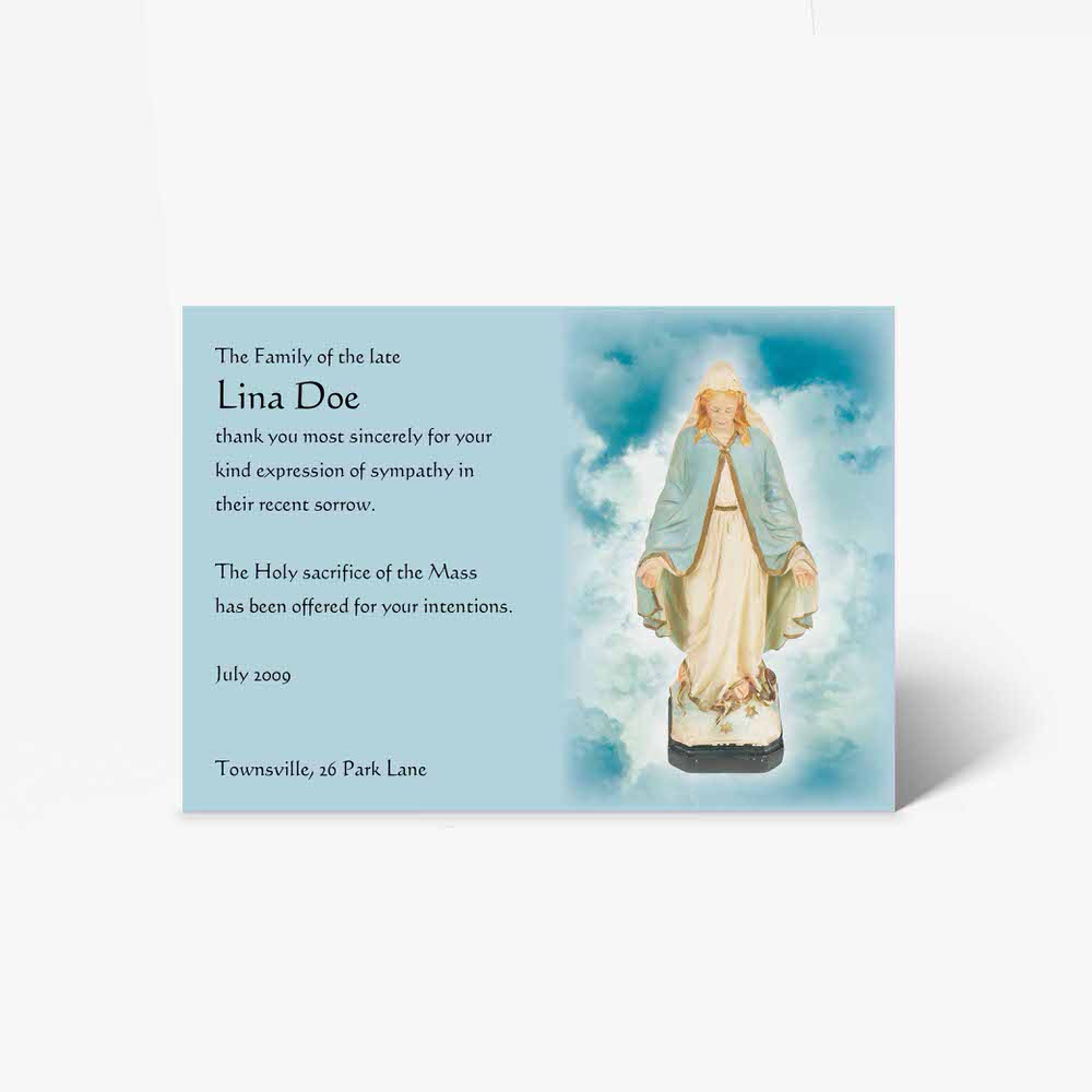 our lady of the rosary - blue