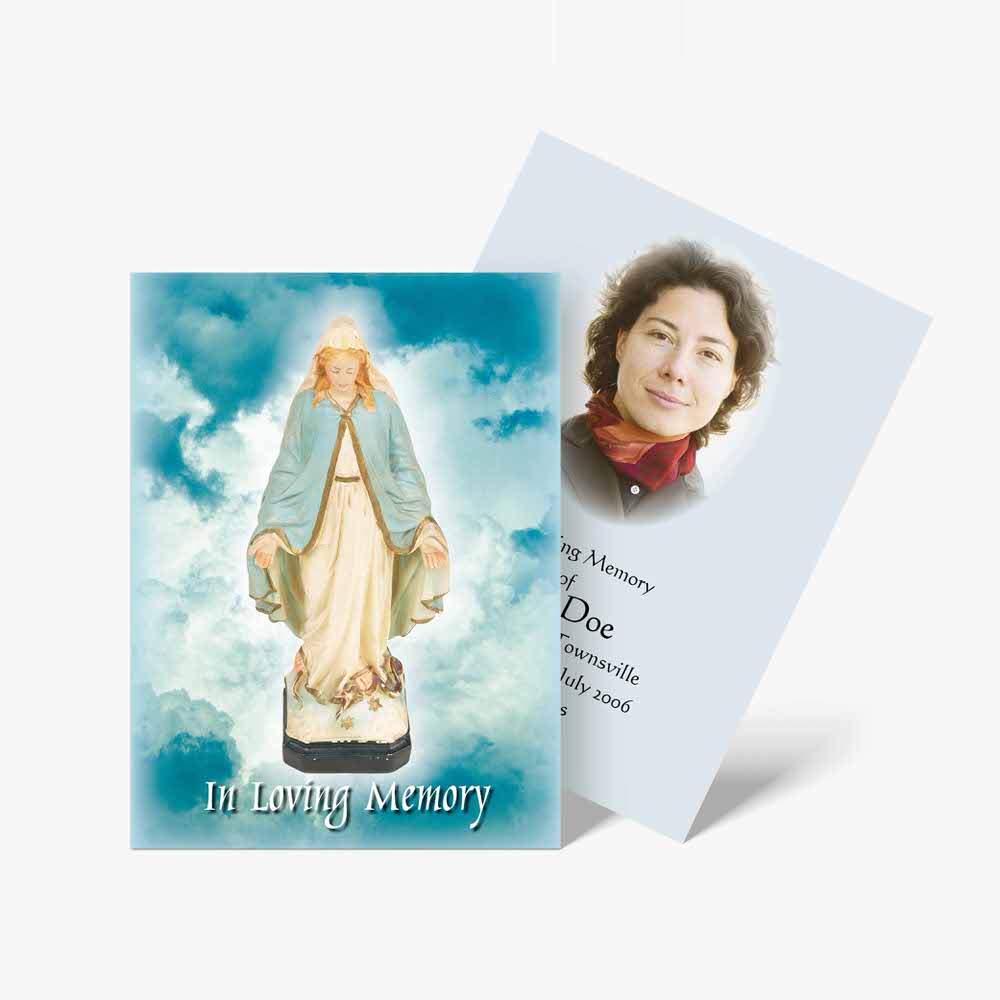 our lady of the mountain prayer card