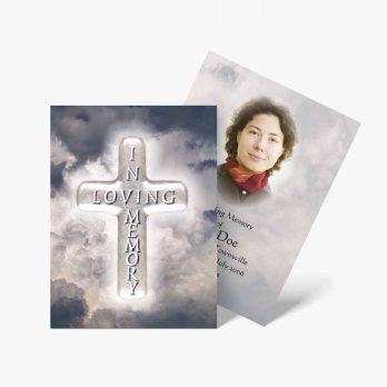 funeral cards with cross