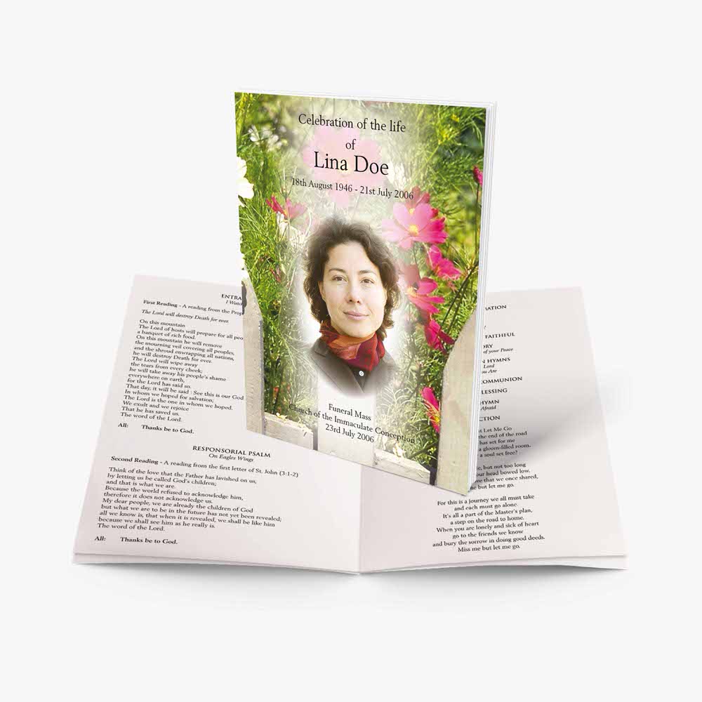 funeral program template - free download