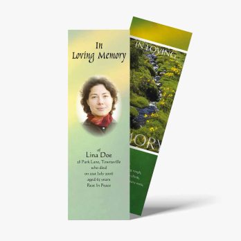 funeral bookmarks template