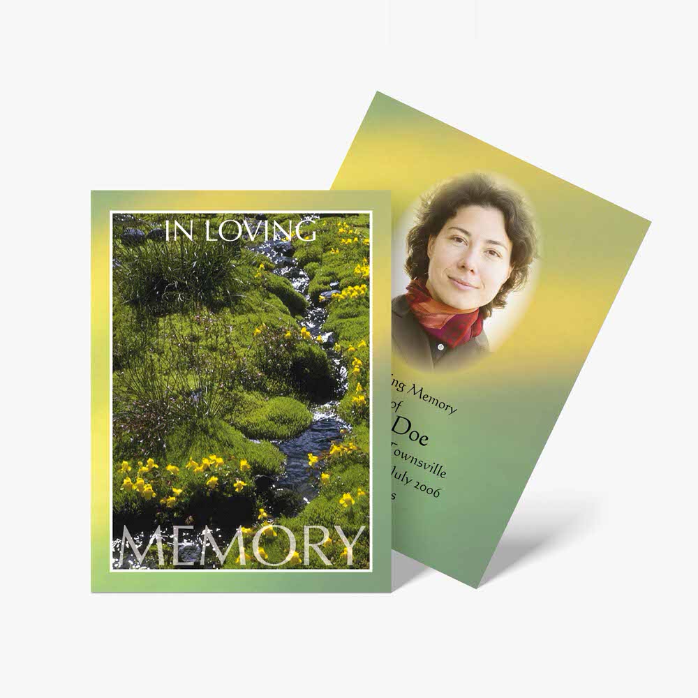 memorial cards with photos