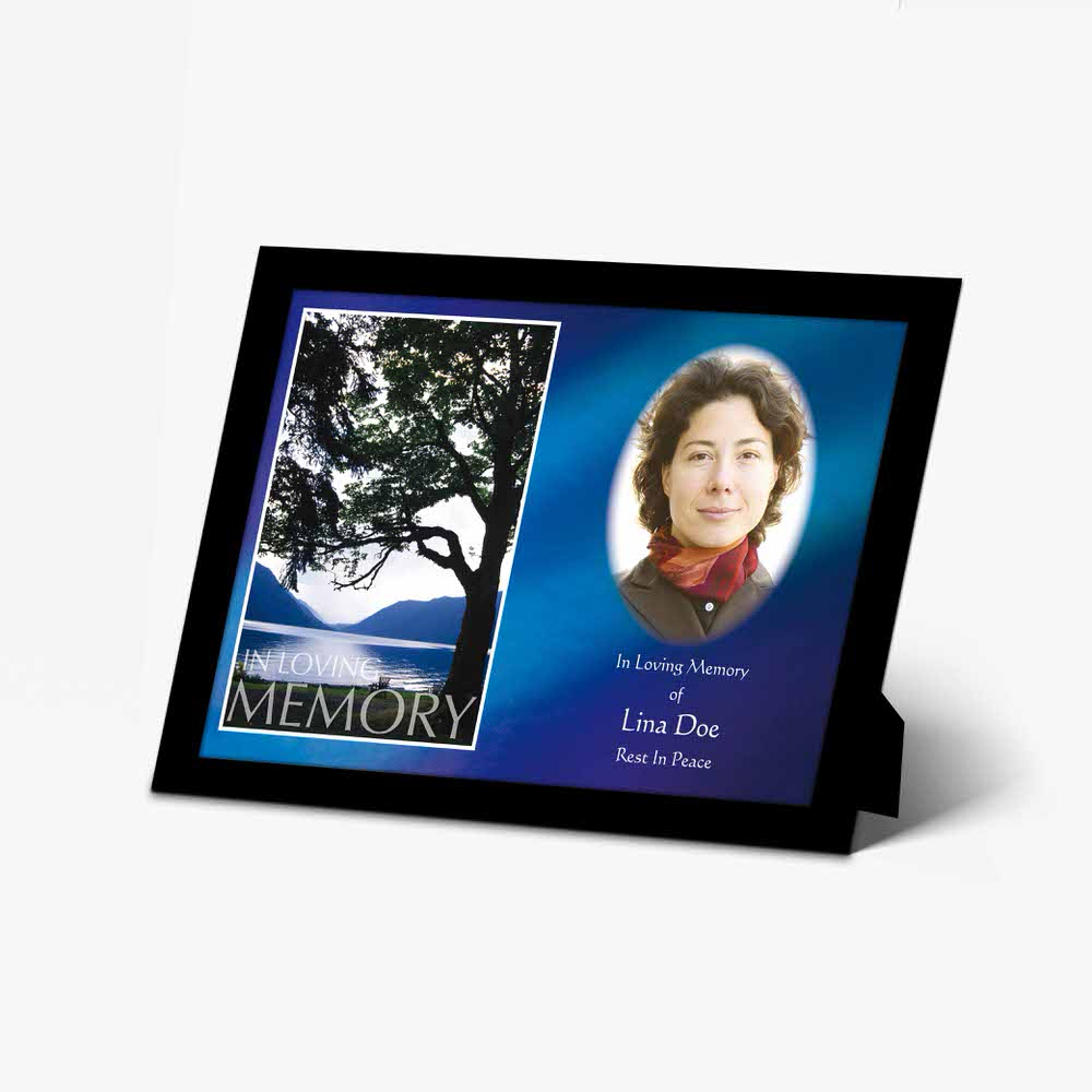 a photo frame with a picture of a woman