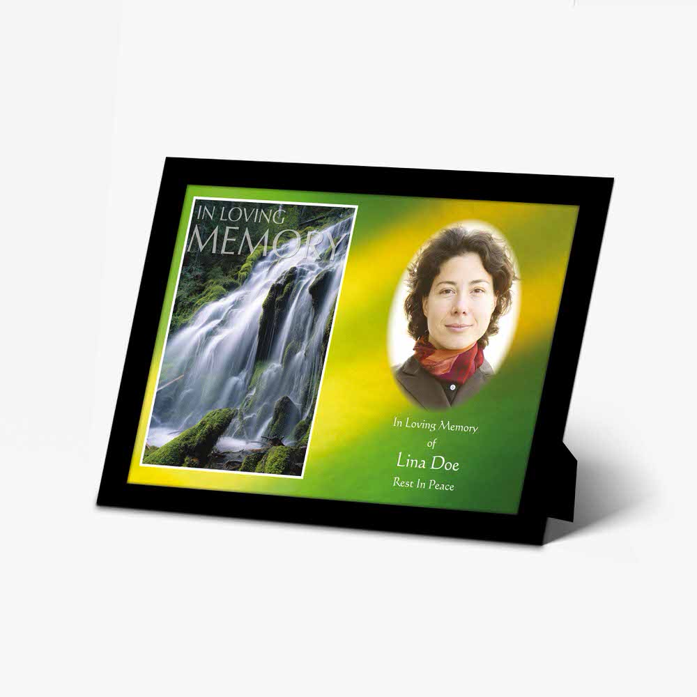 memorial photo frame - green