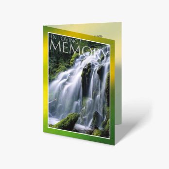 a beautiful waterfall greeting card