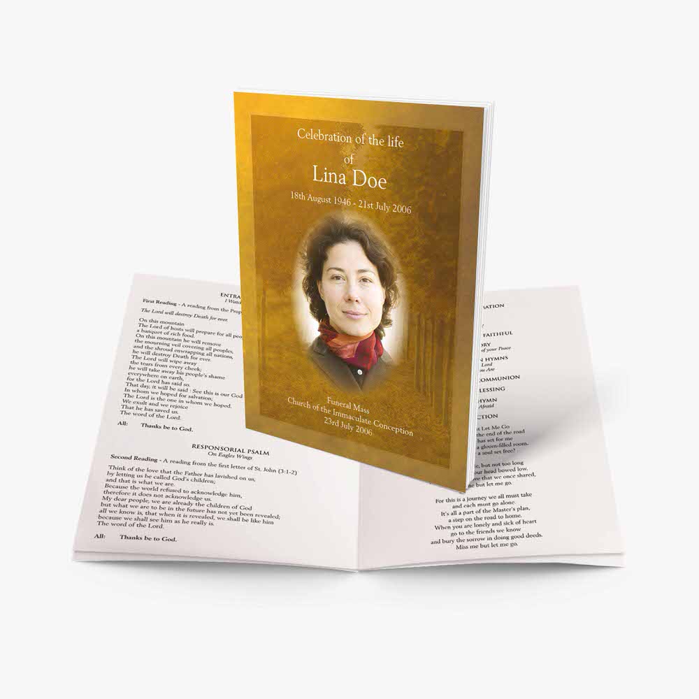 funeral program template - linda ross