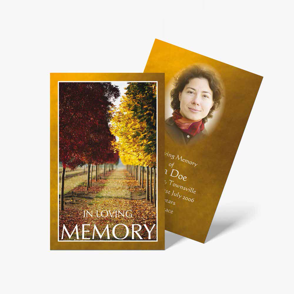 funeral card template