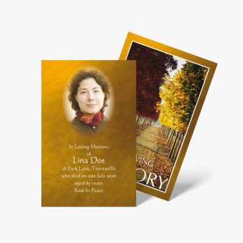 funeral cards with pictures of the deceased