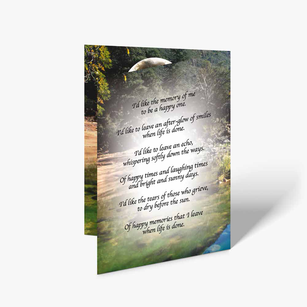 the person's prayer greeting card