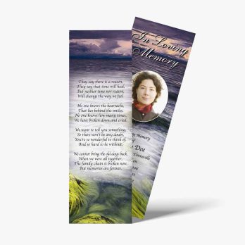 a bookmark with a photo of a woman on it