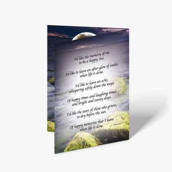the moon and the sea greeting card