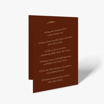 a card with a poem about chocolate