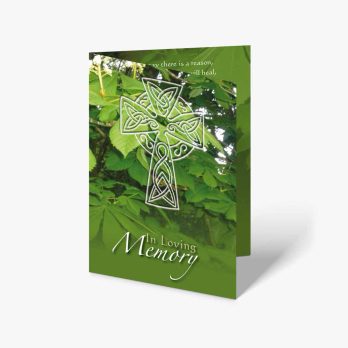 celtic cross memorial card