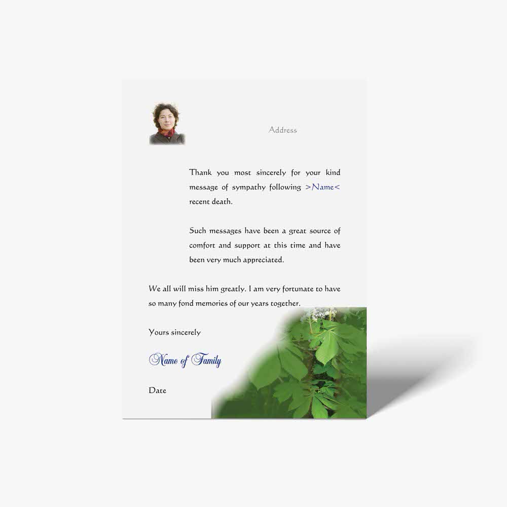 thank you letter for a plant