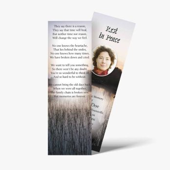 a bookmark with a photo of a woman in the water