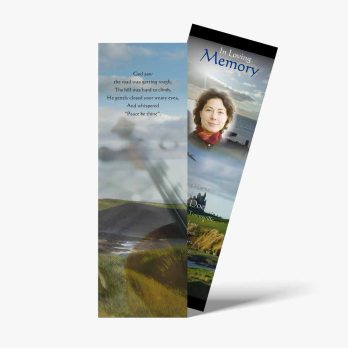 a bookmarks with a picture of a woman on it