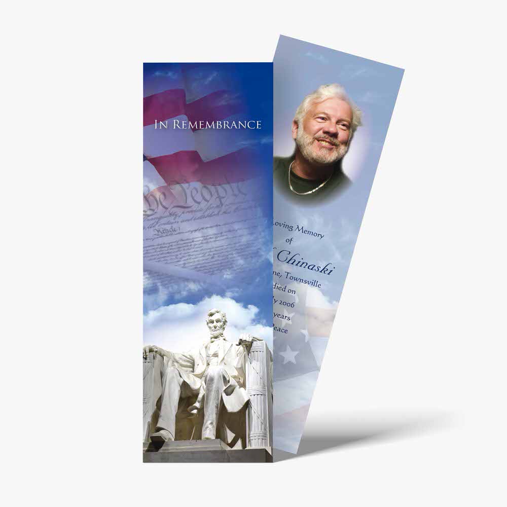 a bookmark with a picture of abraham lincoln