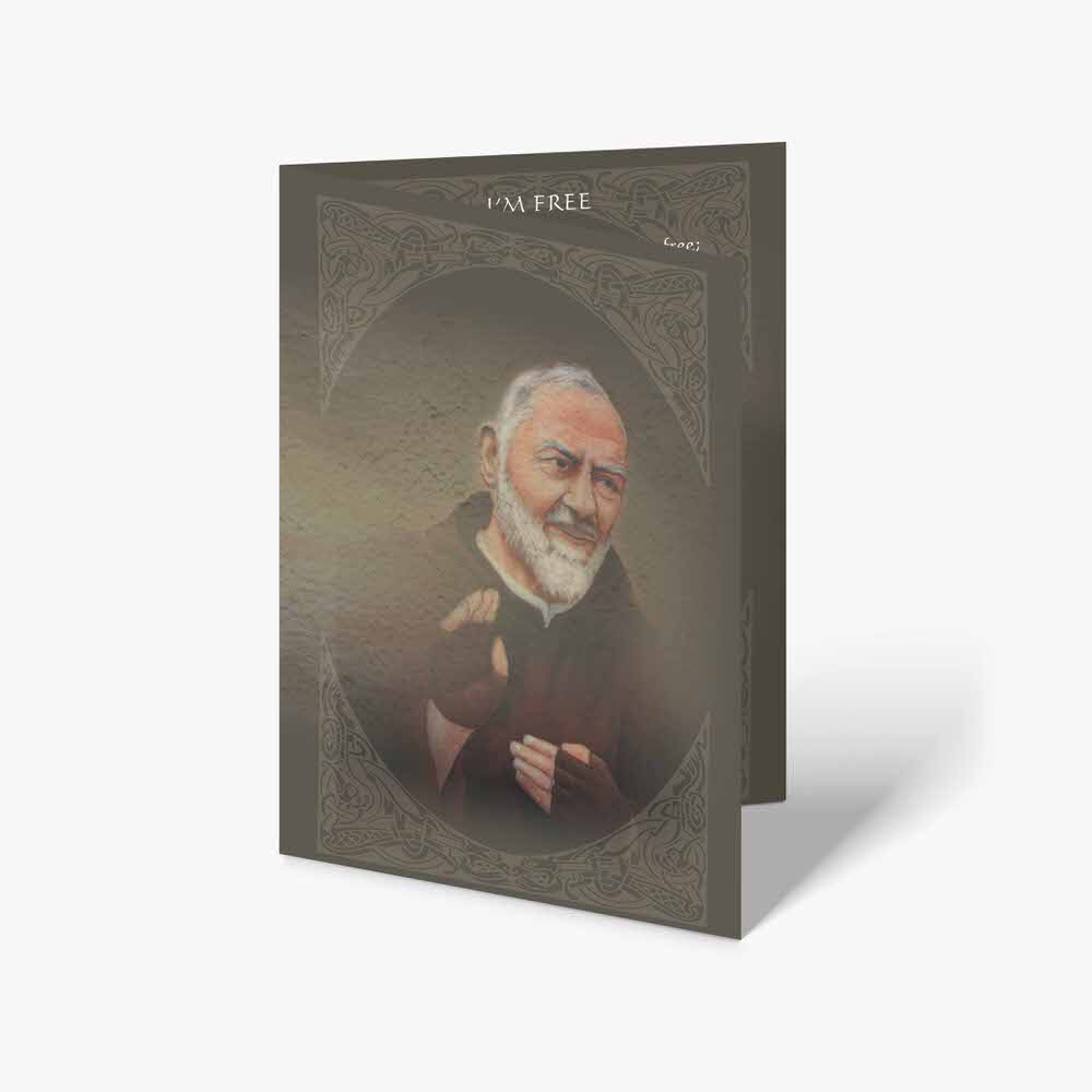 a greeting card with an image of a man with a beard