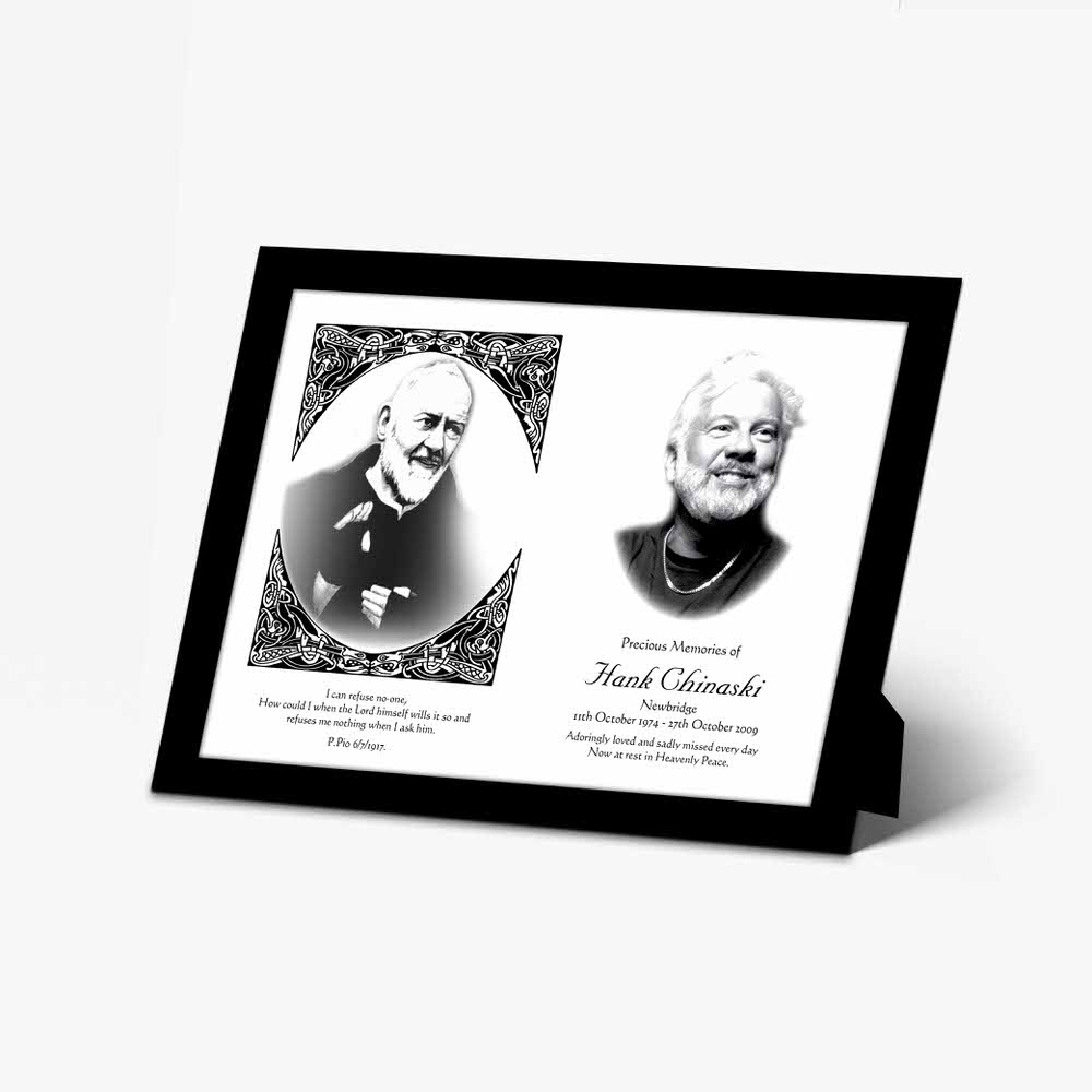 a black and white photo of two men on a white background