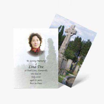 funeral card template - funeral card template