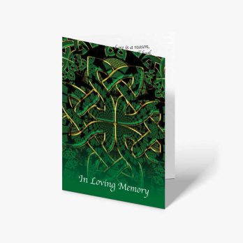 celtic cross memorial card