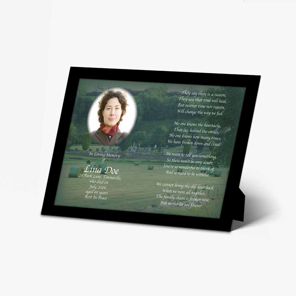 a personalised memorial plaque