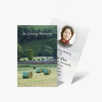 funeral card template - in loving memory