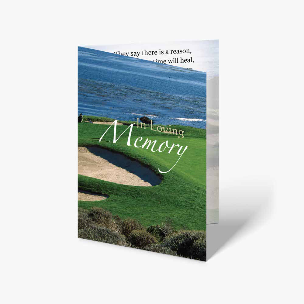 memorial card - golf - memory