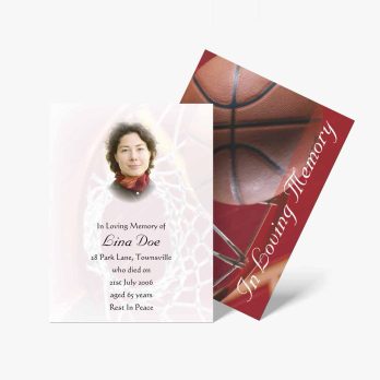 a basketball card with a photo of a woman