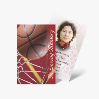 a basketball card with a photo of a woman