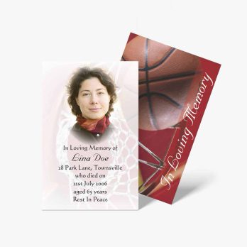 a basketball card with a photo of a woman