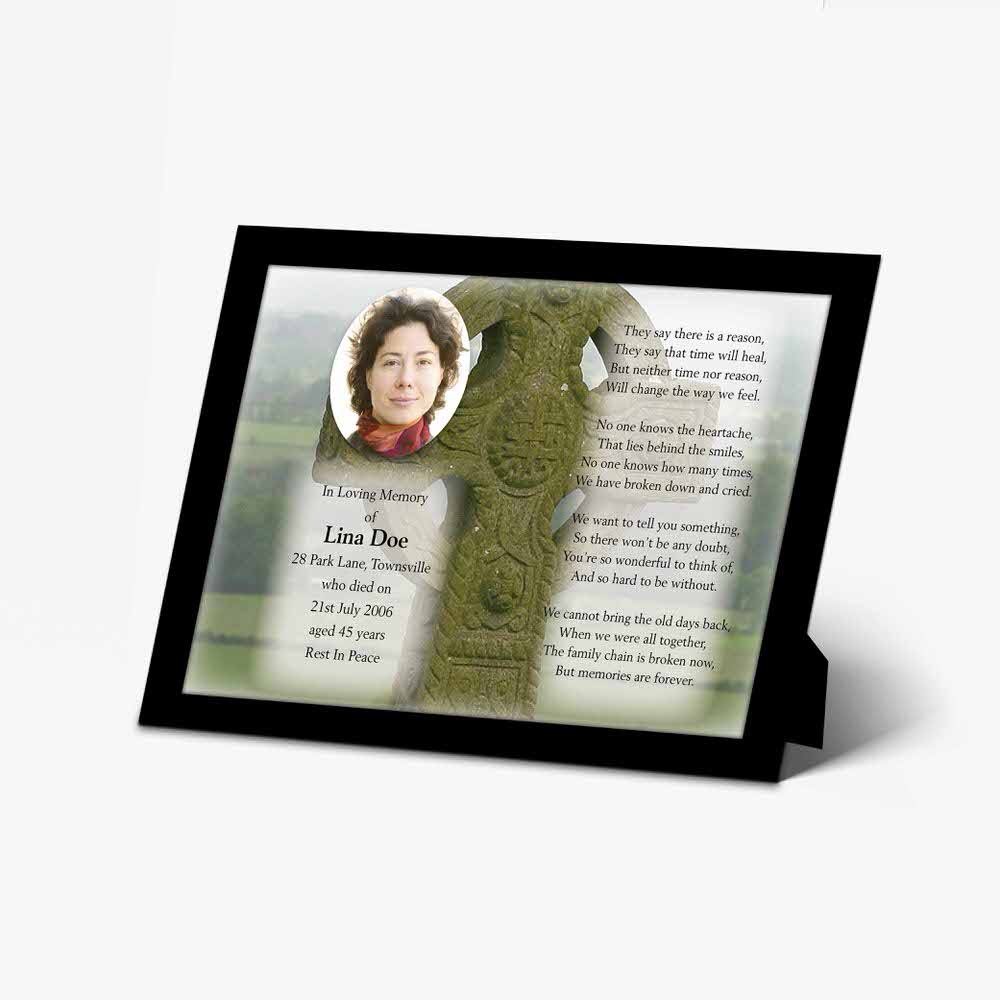 a personalised memorial plaque for a loved one